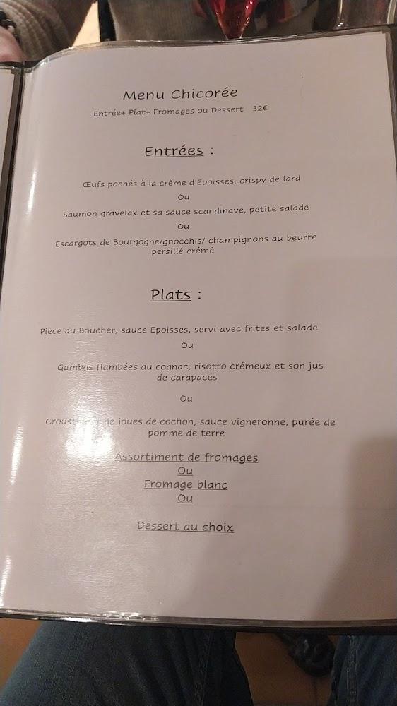 Restaurant la chicorée ( CHAGNY 71150) - Menu Image 2